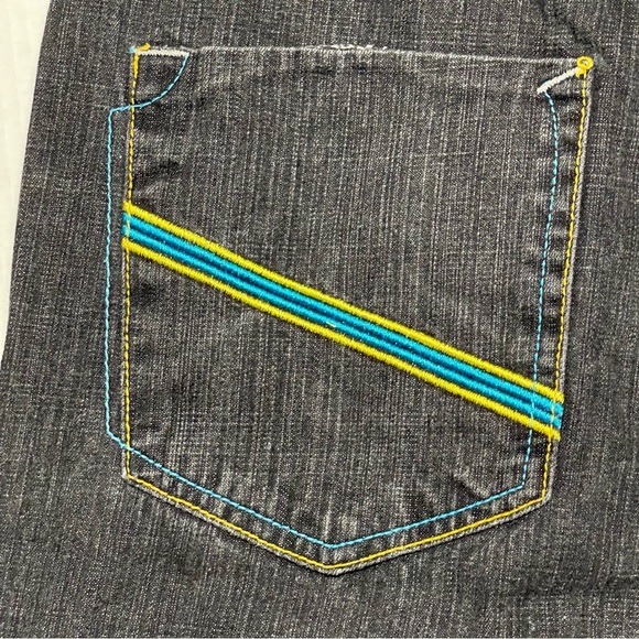 Indigo Charcoal Denim with Yellow and Blue Stitching - Picture 9 of 9
